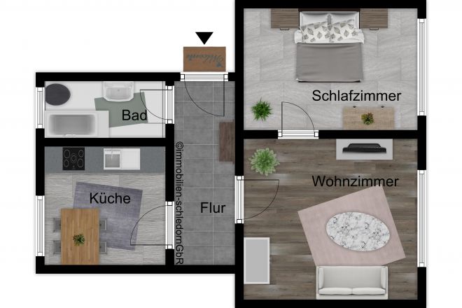 Perfekt aufgeteilte 2,5 Zimmer Wohnung in zentraler Lage von Oberhausen-Osterfeld!